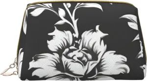 Damask Pattern Toiletry Pouch, Travel-Friendly Makeup Organizer For Makeup Brushes, Lipsticks