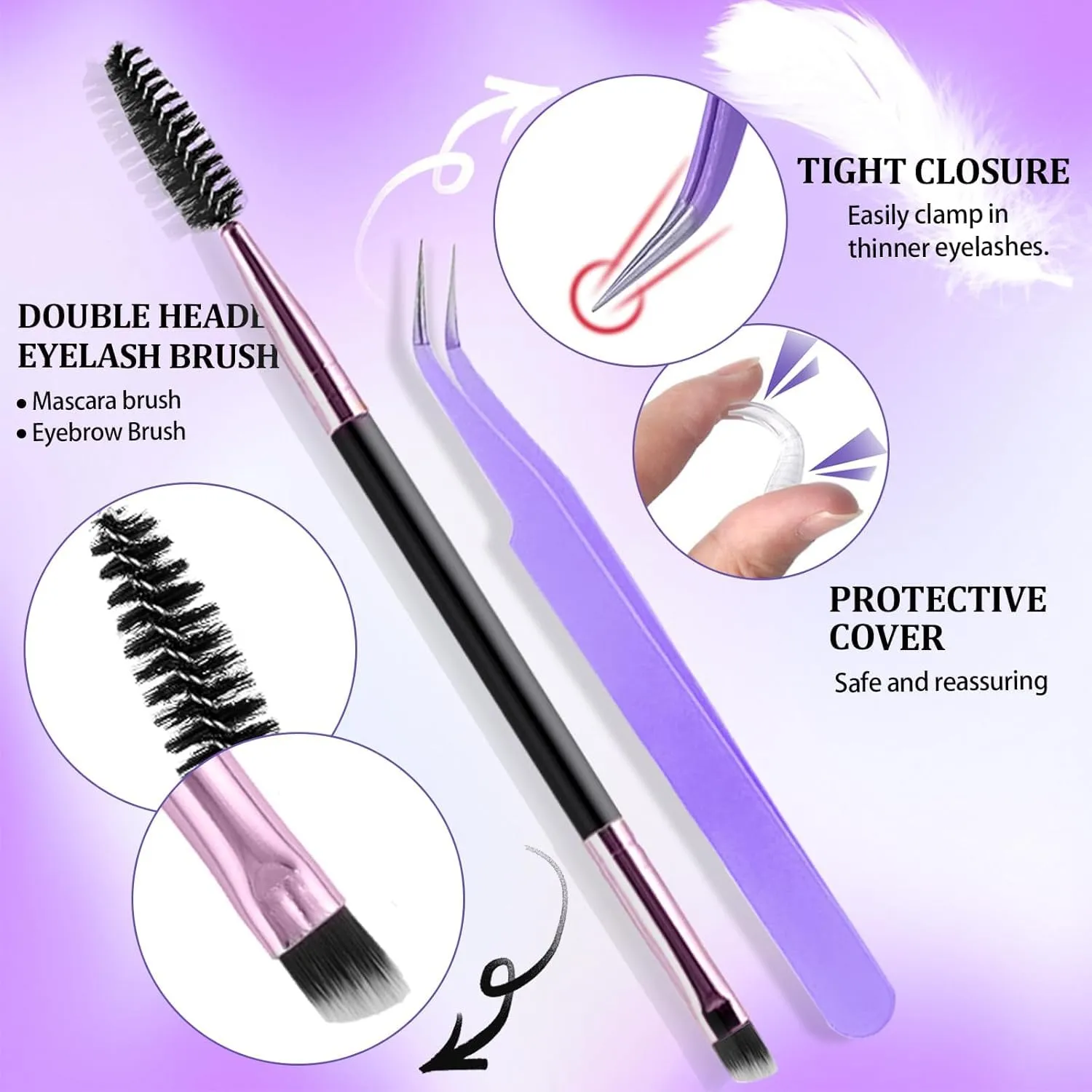 DIY Lash Extension Kit 690Pcs D Curl Individual Lash Clusters Eyelashes Extension Set with Mirror Lash Storage Box Lash Bond&Seal Glue Remover Tweezers Lash Brush Applicator