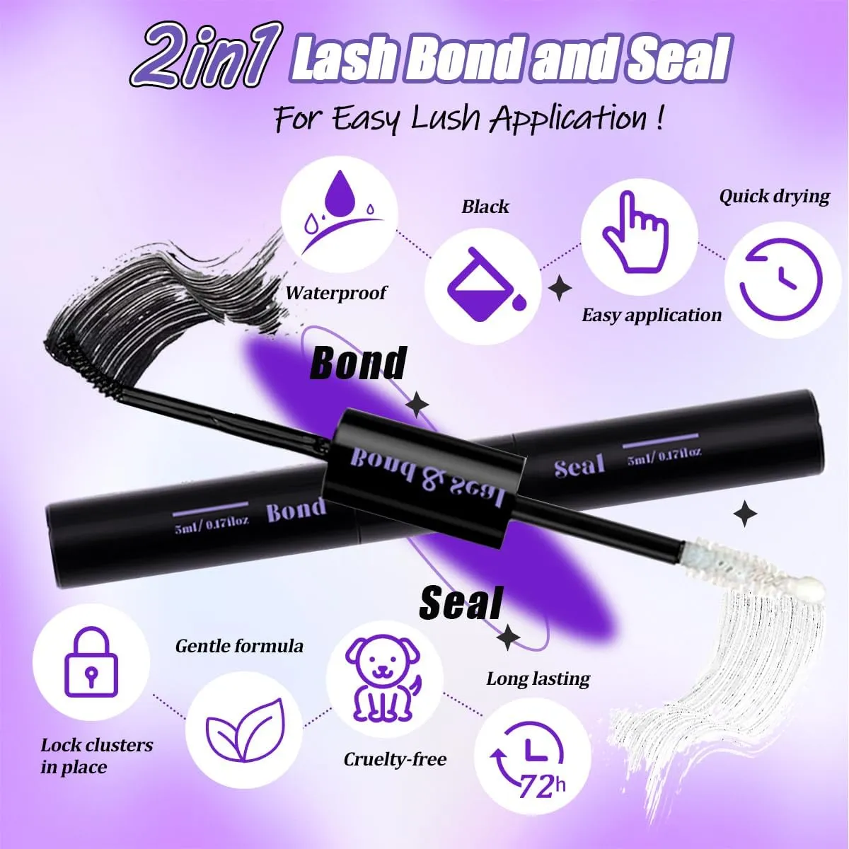 DIY Lash Extension Kit 690Pcs D Curl Individual Lash Clusters Eyelashes Extension Set with Mirror Lash Storage Box Lash Bond&Seal Glue Remover Tweezers Lash Brush Applicator