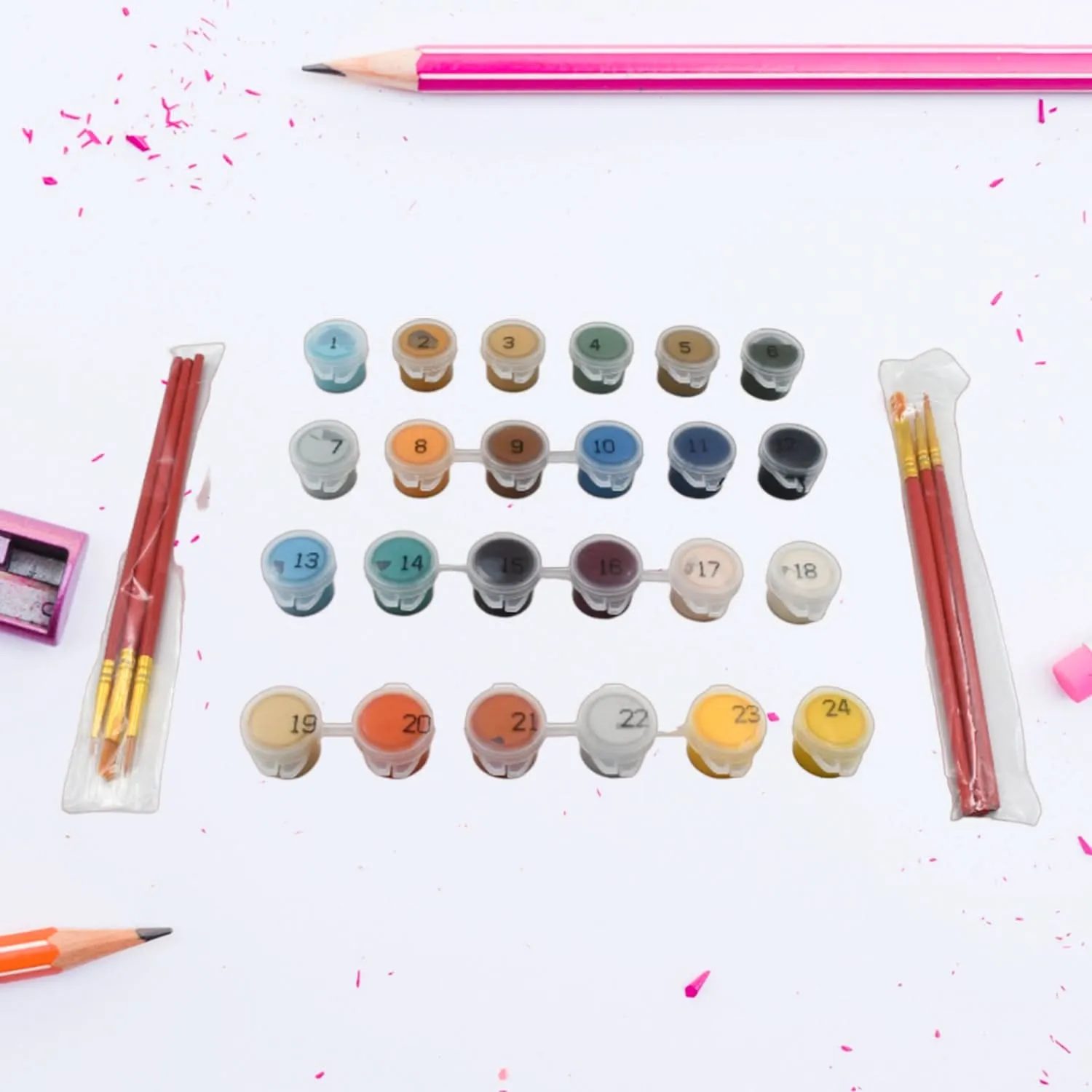 DIY Paint by Numbers Kit – 24 Colors, Canvas & Brushes (40x50 cm)