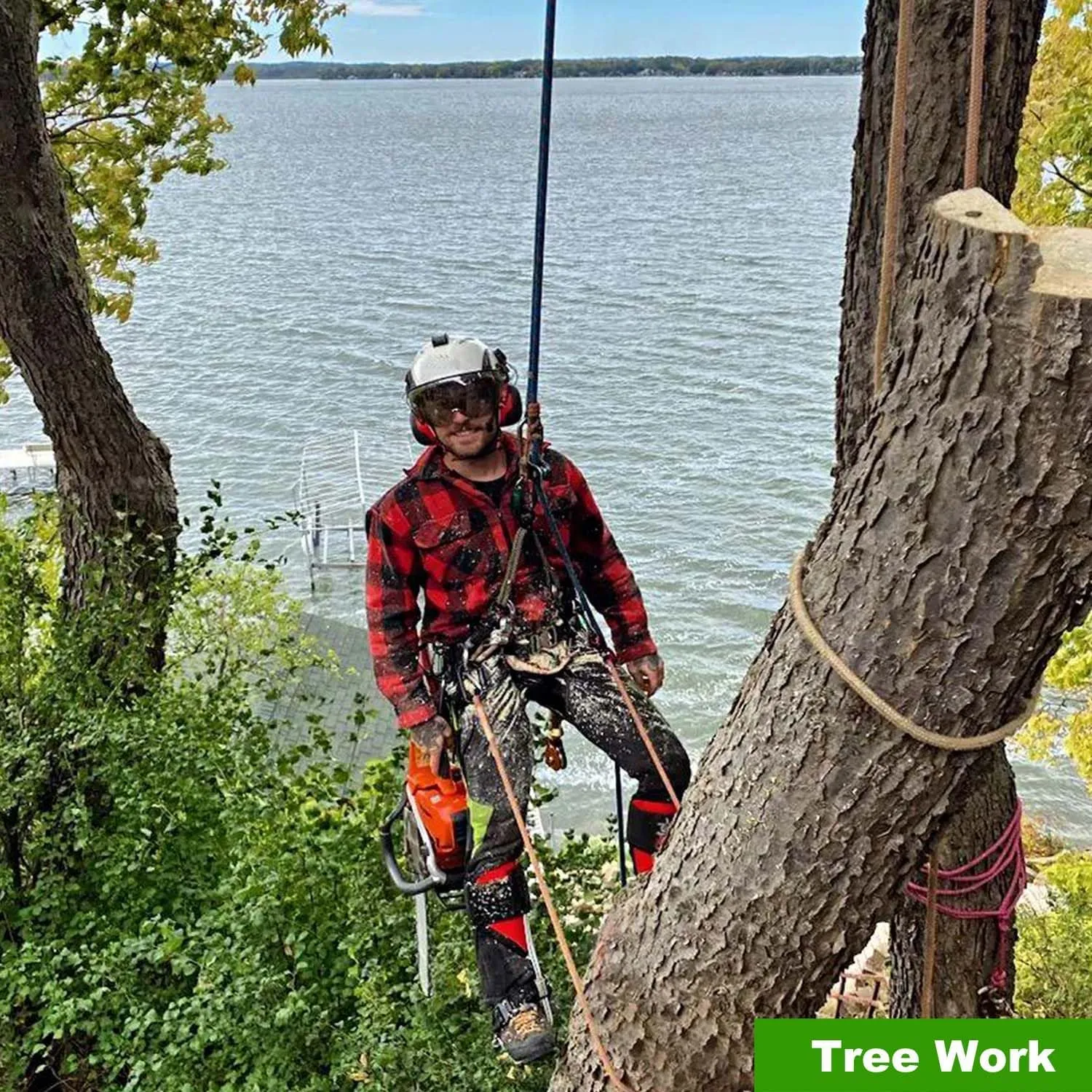 Double Braided Polyester Rope (1/2 in x 50 ft) Strong Arborist Rigging Rope 48 Strands for Tree Work Climbing Camping Sailing, Black