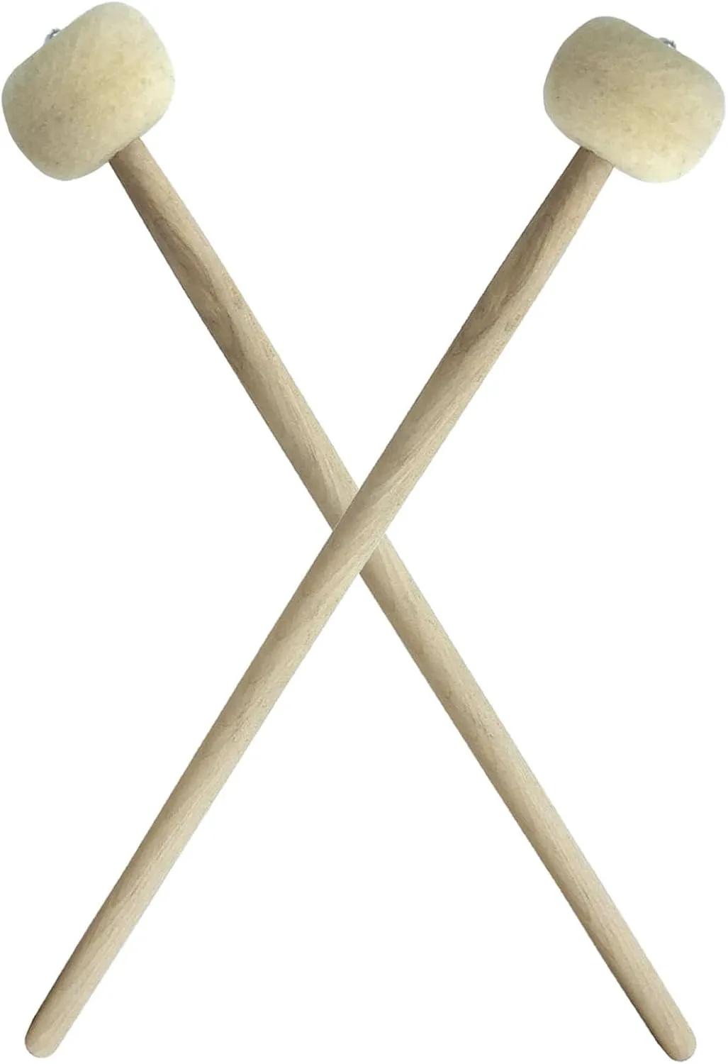 Drum Mallets Kit with Storage Bag Include 1 Pair Felt Head Timpani Mallets, 1 Pair Rubber Head Bell Mallets, 1 Pair Wood Drumsticks, Percussion Mallets for Steel Drum Glockenspiel Xylophone
