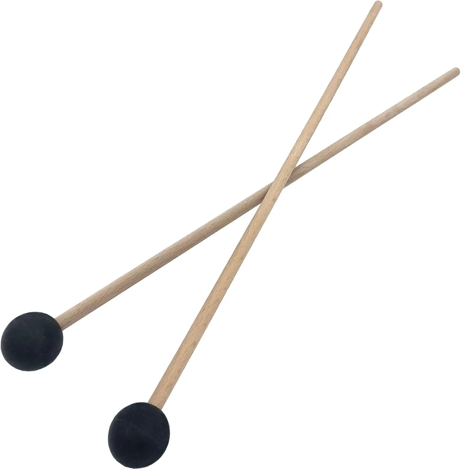 Drum Mallets Kit with Storage Bag Include 1 Pair Felt Head Timpani Mallets, 1 Pair Rubber Head Bell Mallets, 1 Pair Wood Drumsticks, Percussion Mallets for Steel Drum Glockenspiel Xylophone