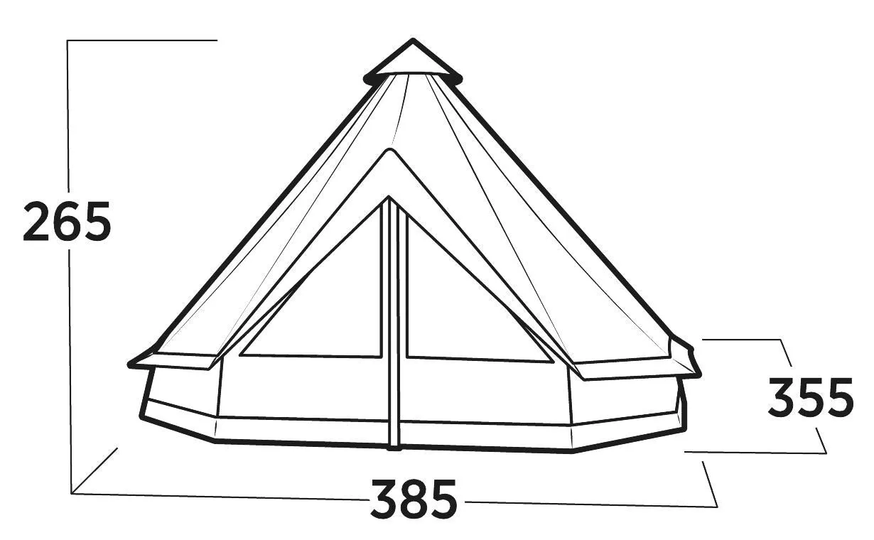 Easy Camp Vaulen Tipi Tent Dark Sand 7 Person
