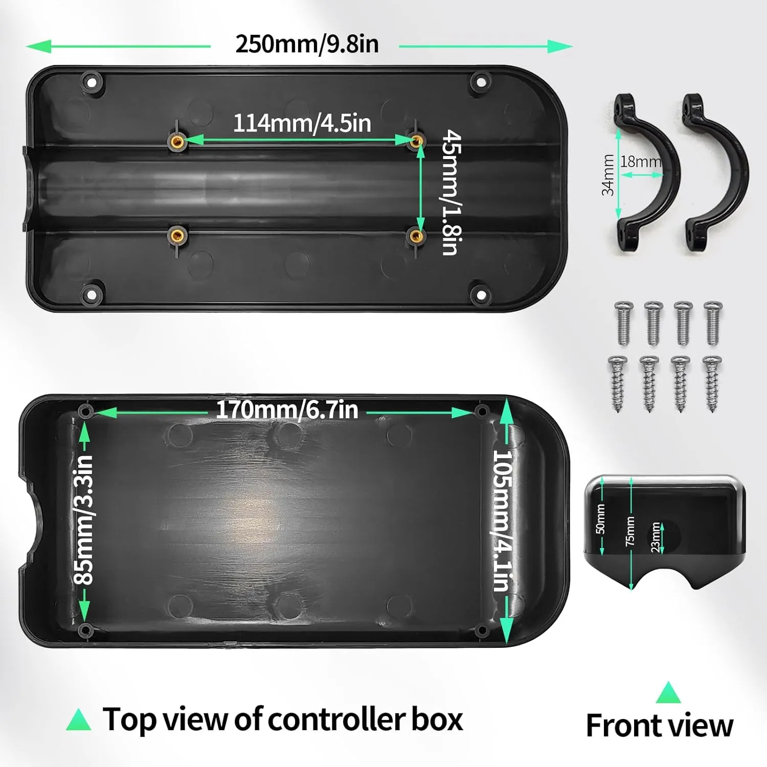 Ebike Controller Box,Two Size for Ebike Conversion Kit Lithium Battary Box Case for Electric Bicycles Mountain Bikes