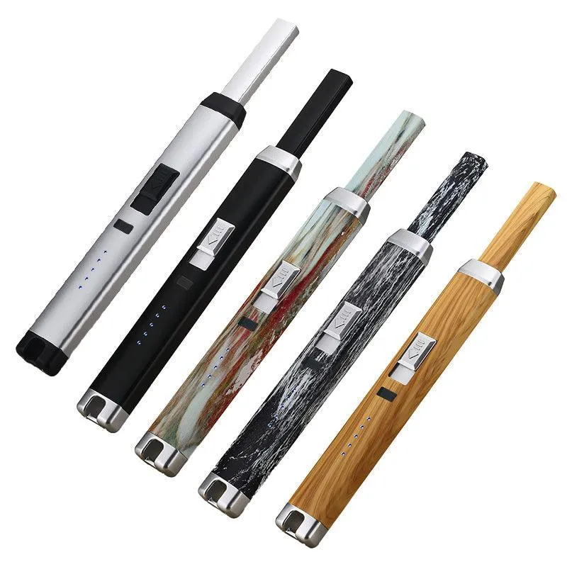 Electronic Usb Rechargeable Pulse Arc Candle Lighter Kitchen Camping Stove Bbq