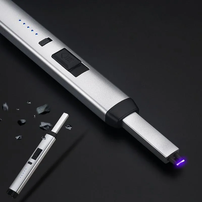 Electronic Usb Rechargeable Pulse Arc Candle Lighter Kitchen Camping Stove Bbq