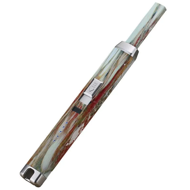 Electronic Usb Rechargeable Pulse Arc Candle Lighter Kitchen Camping Stove Bbq