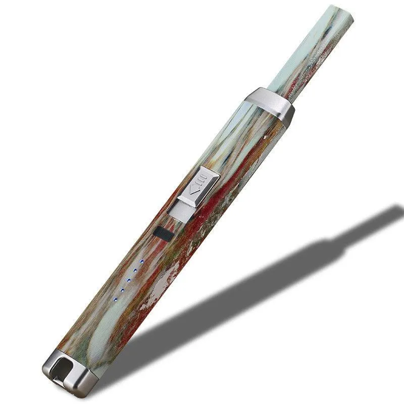 Electronic Usb Rechargeable Pulse Arc Candle Lighter Kitchen Camping Stove Bbq