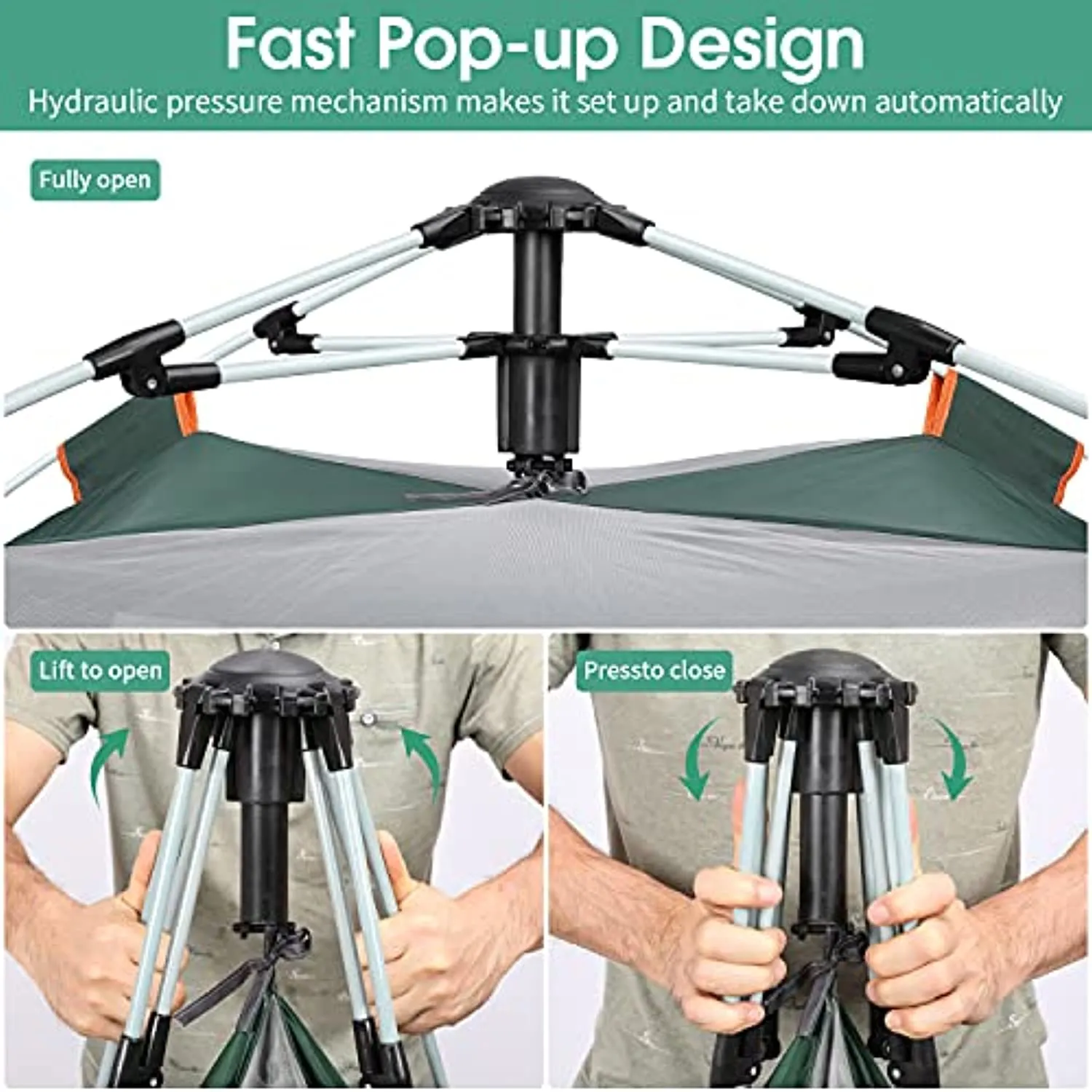 Esup Camping Tent, 4-5 Person Outdoor Lightweight Instant Automatic pop up Backpacking Beach Tents for Outdoor Hunting, Hiking, Climbing, Travel
