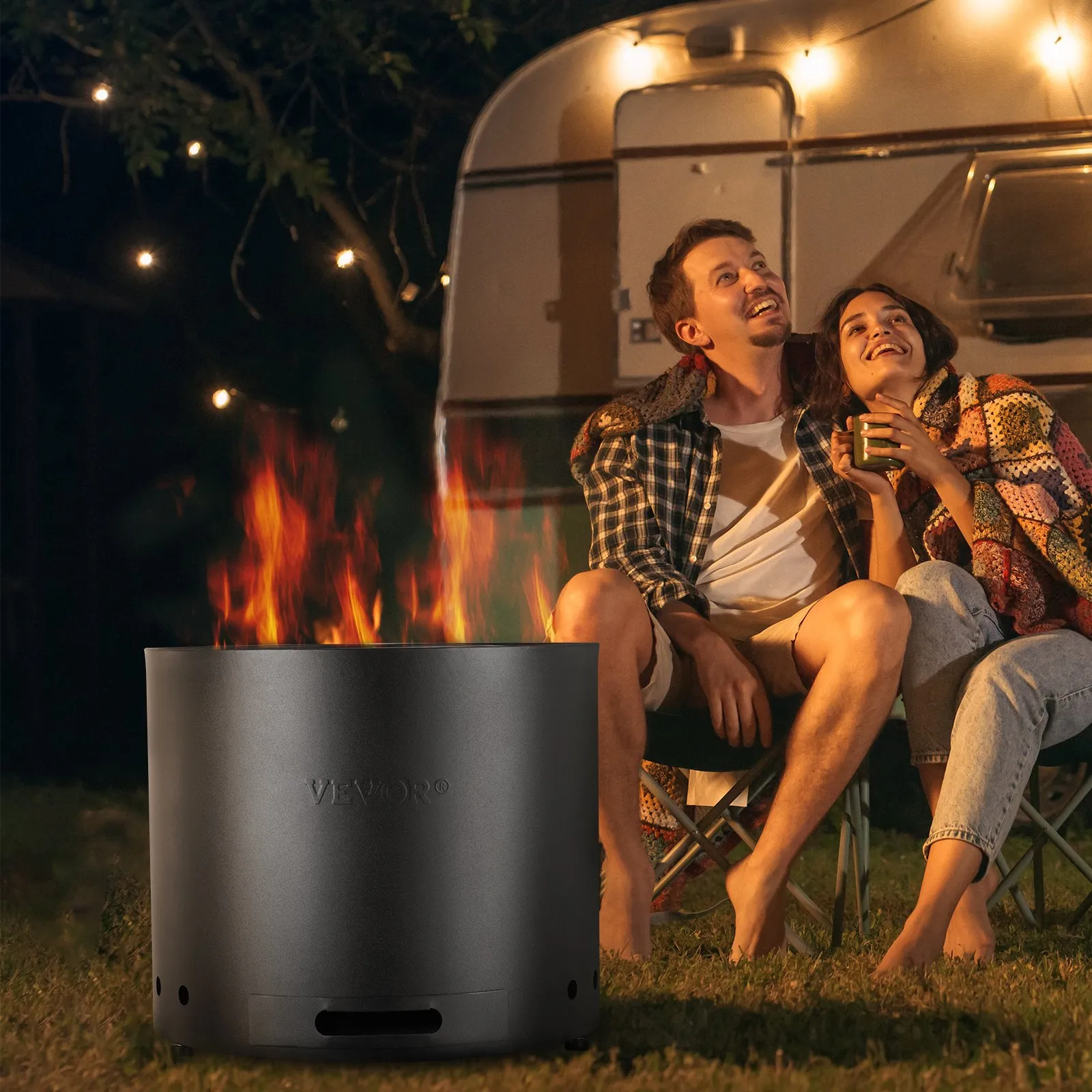 (FINAL PRICES ARE LOWER ON OUR SITE!) VEVOR Smokeless Fire Pit Stove Bonfire 19.3 in Dia Wood Burning Stainless Steel
