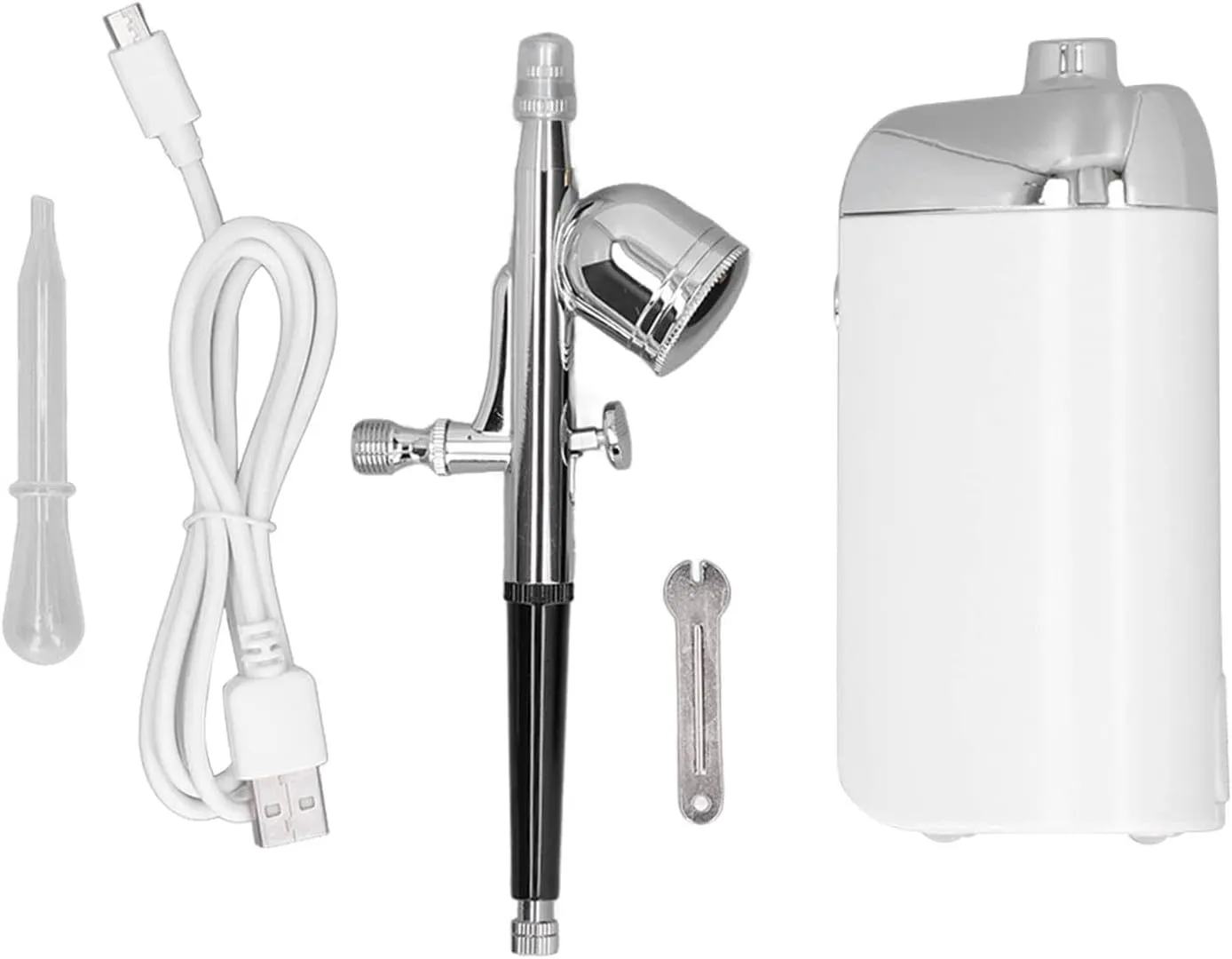 Fine Atomization Facial Mist Sprayer, Portable Oxygen Facial Airbrush, Cordless Makeup Airbrush for Facial Mist, Makeup, Cake Decorating(White)