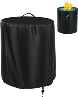 Fire Pit Cover Propane Fire bowl Column for BALI OUTDOORS 23 Inch Cylinder Firepit,24" D X 27" H Waterproof Outdoor Propane Fire Pit Cover for Tabletop Fire Pit Stones