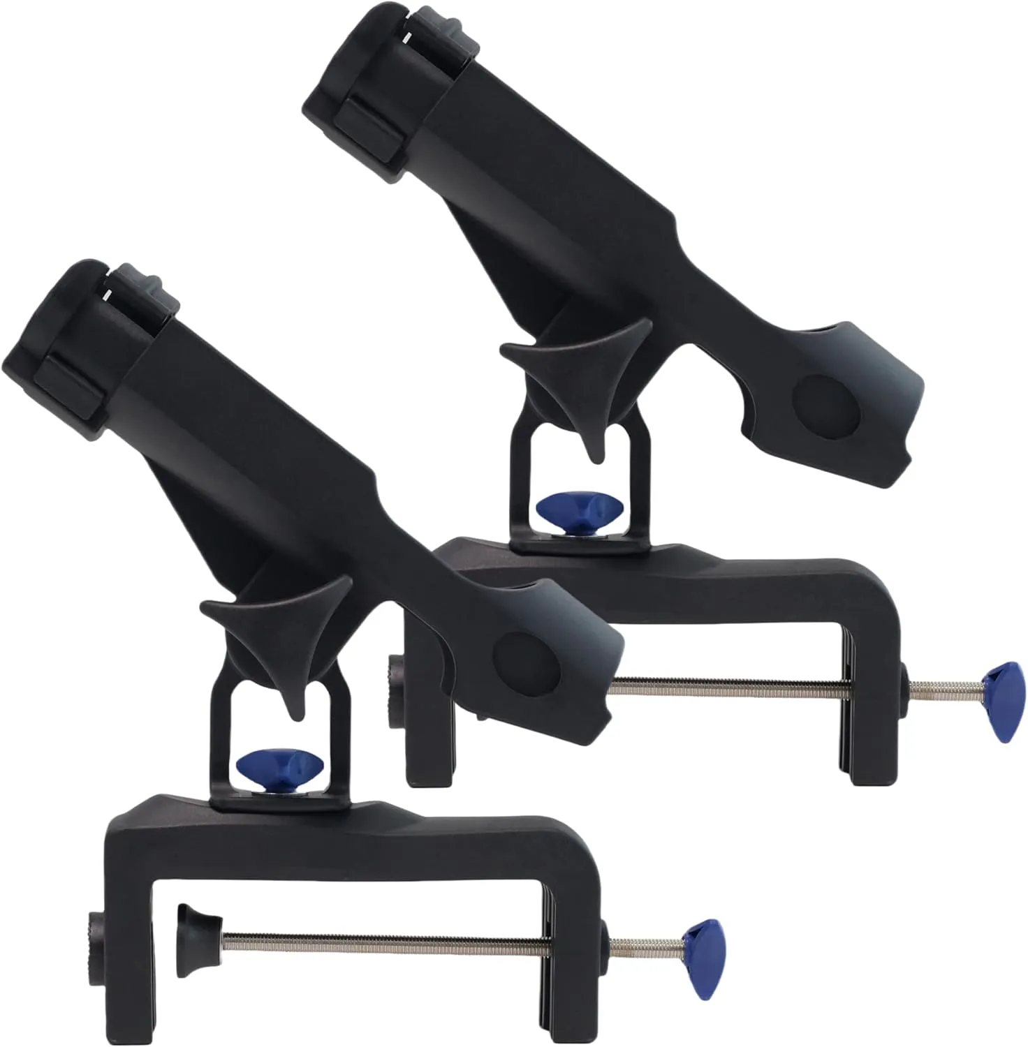 Fishing Boat Rods Holder with Large Clamp Opening 360 Degree Adjustable Fishing Rod Racks Folding Holder