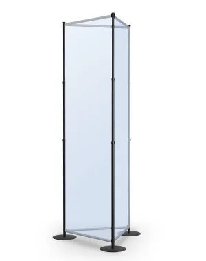 Fixed Width Tri Tower | 24 Inch Black