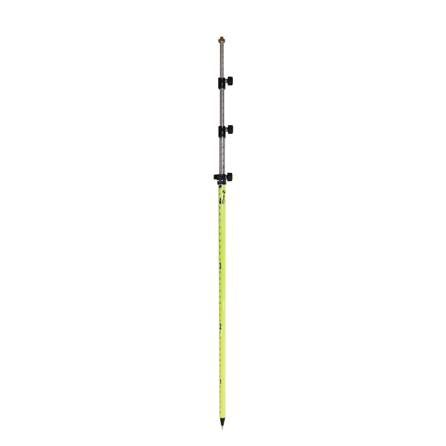 FLO Yellow- Sitepro 15.ft twist lock prism pole10ths, metric