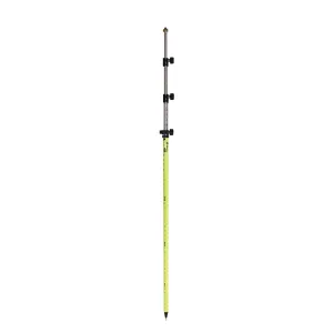 FLO Yellow- Sitepro 15.ft twist lock prism pole10ths, metric