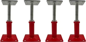 Floor Jacks,5 to 8.5 inch Adjustable Support Beam Basement Jack Post,House Floor Jacks Mini Screw Post Pole for Leveling,Galvanized (4)