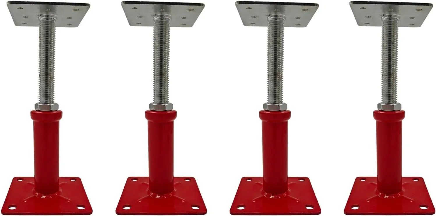 Floor Jacks,5 to 8.5 inch Adjustable Support Beam Basement Jack Post,House Floor Jacks Mini Screw Post Pole for Leveling,Galvanized (4)