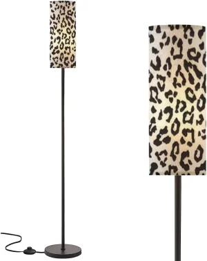 Floor Lamp for Living Room Animal Skin Pattern Seamless for Fabric Wrapping Modern Standing Lamp Remote Control Dimmable Pole Lamp Corner Tall Lamp for Office Bedroom Reading