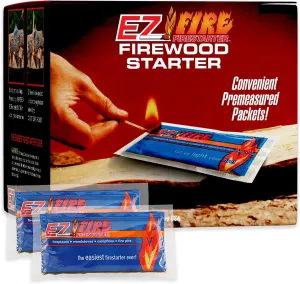 for Fireplace, Campfire, or Grills. Safe, All Purpose, Effective, Waterproof, Windproof Fire Starter Gel Packets for Indoor or Outdoor Use. 100 Pack