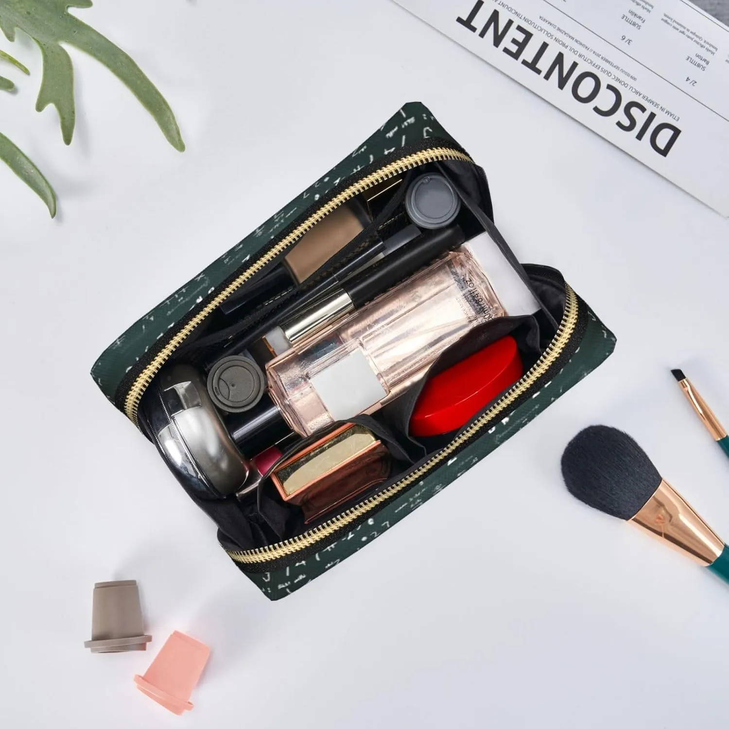 Formulas Shapes Theory Math Toiletry Pouch, Travel-Friendly Makeup Organizer For Makeup Brushes, Lipsticks