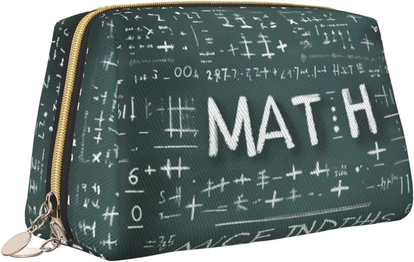 Formulas Shapes Theory Math Toiletry Pouch, Travel-Friendly Makeup Organizer For Makeup Brushes, Lipsticks