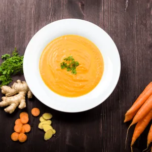 Frozen Roasted Carrot with Ginger & Turmeric Soup