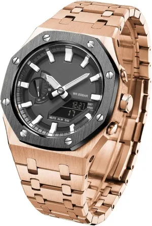 GA2100 Model Oak All Metal Bezel Strap Style Watch Bands For GA2100VB-1A Mod Kit Accessories with bottom cover
