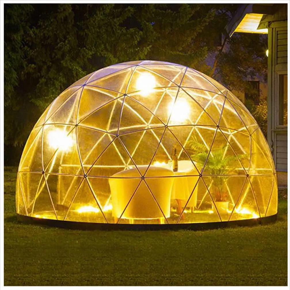 Garden Dome Bubble Tent, Outdoor 5-7 People Bubble Tent Thicken Bubble Tent Camping Tent PVC Cover Dome House Camping Tent Water Proof Breathable for Patio and Dining Places,3.6M