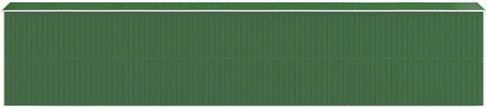 Garden Shed Green Galvanized Steel, Waterproof Outdoor Storage Sheds for Bike, Small Tool, Motorcycle and Garden, 192 x 192 x 223 cm