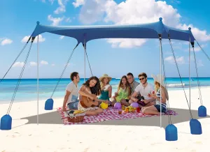 Gorich Beach Tent Sun Shelter with 8 Sandbags, UPF50  Protection & Windproof Pop Up Beach Canopy Tent Sun Shade for Family, Travel & Camping, Easy Setup Canopy Umbrella