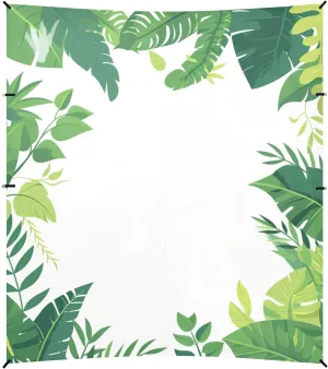 Green Nature Jungle Green Stable Beach Tent UPF50 Waterproof Large Sun Shelter with Sand Shovel for Backyard and Camping