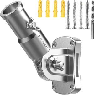 Heavy Duty T304 Stainless Steel Flag Pole Bracket - 180° Adjustable Flag Pole Holder for House with Two Installation Methods, Flag Holder for 1" Inner Diameter Pole, Wind Resistant &Rust Free