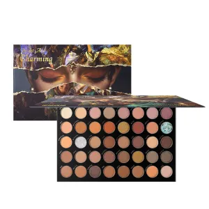 Highly Pigmented Eyeshadow Palette , 40 Colors Matte Shimmer Glitter Metallic Eyeshadow Palette Blendable Waterproof Long Lasting Natural Colors Make Up Eye Shadows Cosmetics Gift Kit-Great for Travel (01#)