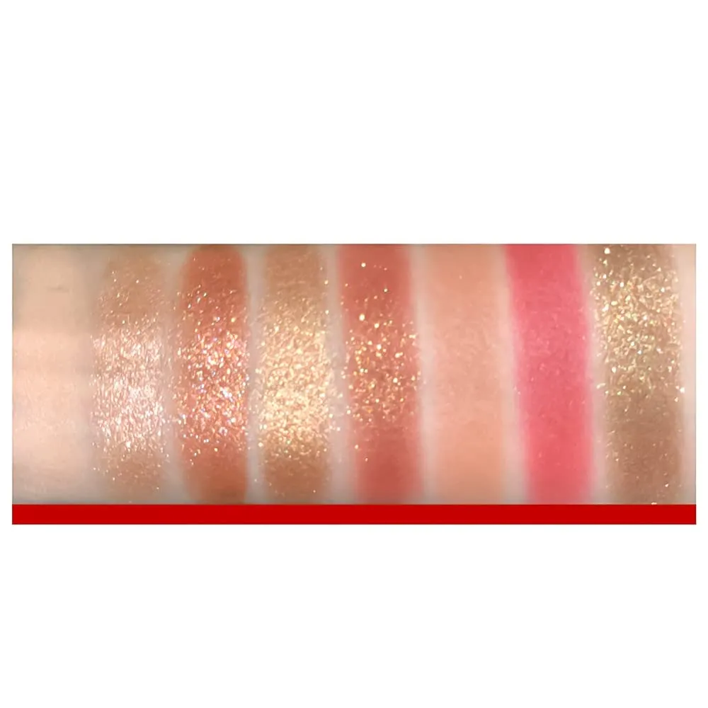 Highly Pigmented Eyeshadow Palette , 8 Colors Matte Shimmer Glitter Metallic Eyeshadow Palette Water proof Blendable Long Lasting Natural Colors Make Up Eyeshadow Cosmetics Gift Kit-Great for Travel (#02)