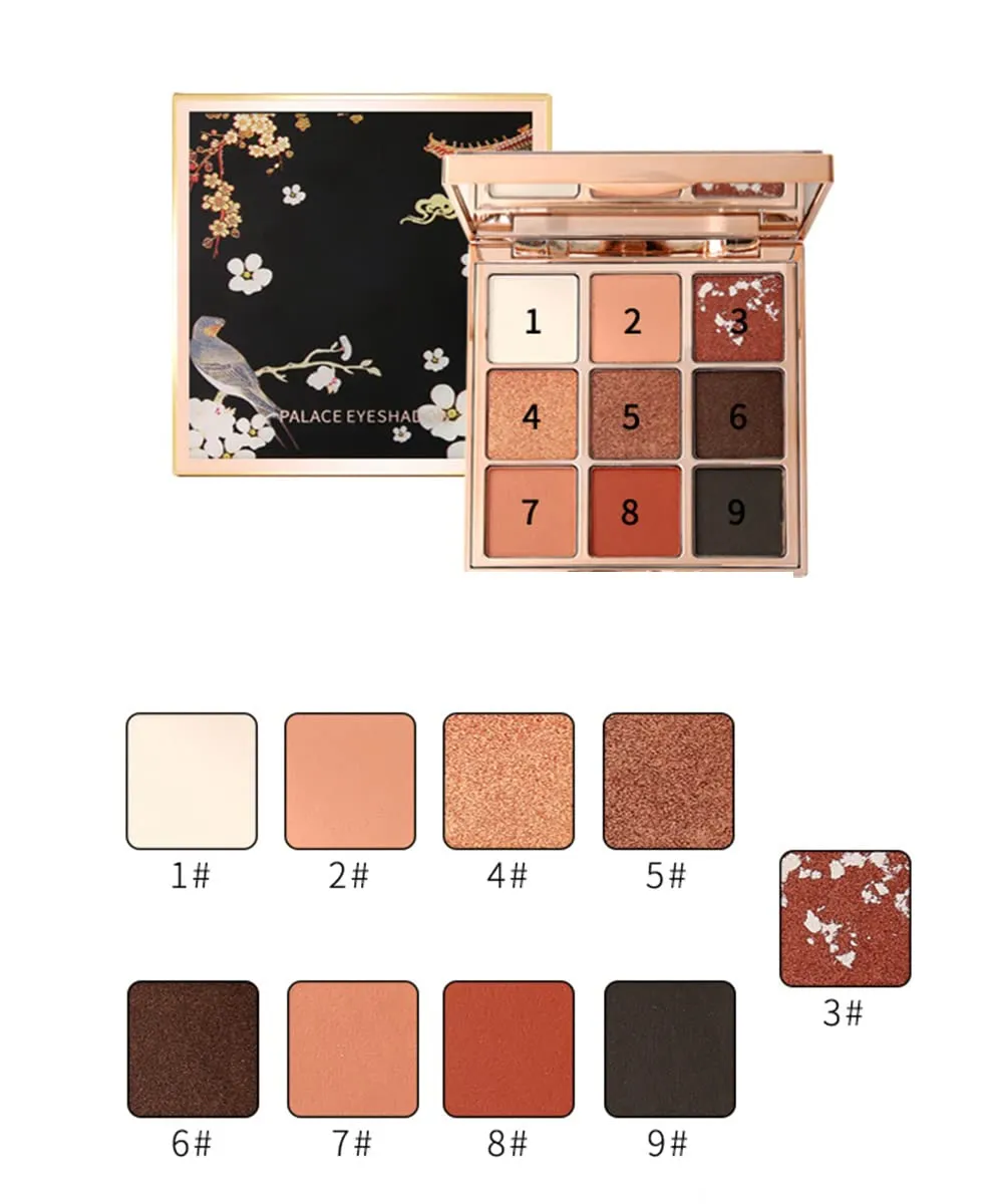 Highly Pigmented Eyeshadow Palette , 9 Colors Matte Shimmer Metallic Eyeshadow Palette Water proof Blendable Long Lasting Natural Colors Make Up Eyeshadow Cosmetics Gift Kit-Great for Travel (#01)