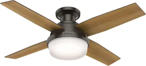 Hunter 59445 Dempsey Ceiling Fan 44 inches Noble Bronze