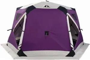 ice Fishing Tent ice Fishing shelter Insulated 3-4 Person Portable Quick-Open Hexagonal Warm and Anti-Cold Ice Fishing Tent with Chimney(Color:1)