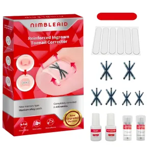 Ingrown Toenail Corrector with Upgraded 6-Angle Shape,3x Stronger Pull Force,30-Day Fast Correction Titanium Alloy Ingrown Toenail Treatment for Women and Man (Upgraded-Small-Bright Red)