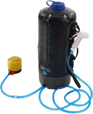 JEOZBM Camping Shower Bag, 12L Portable Camping Shower Kit, Foldable Shower Heating Water Bag with with Pump and Water Tube for Outdoor