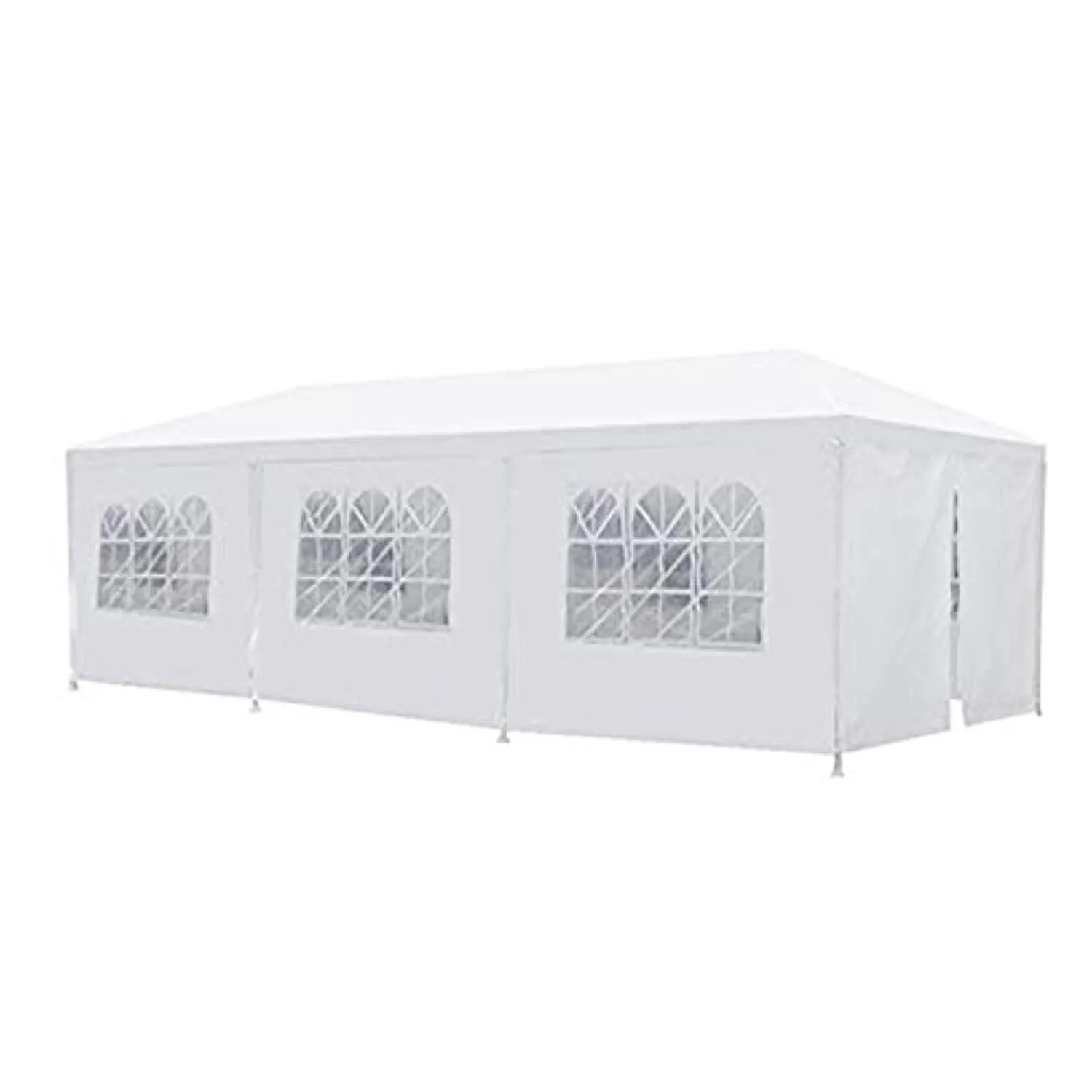 JOO LIFE 10' x 30' Canopy Outdoor Party Wedding Tent Heavy Duty Gazebo Pavilion 8 Removable sidewalls,White Canopy Tent BBQ Shelter