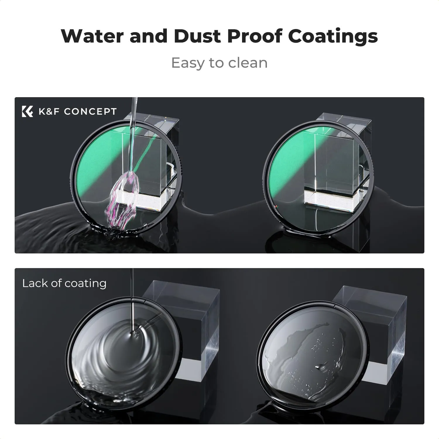 K&F Concept 49mm Black Diffusion 1/4 & 1/8 Lens Filter Kit (2 Pcs), Mist Cinematic Effect Filter for Vlog/Video/Portrait Image with 28 Multi-Layer Coated