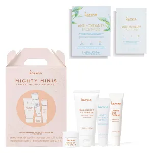 Karuna Mighty Minis Starter Set with Anti-Oxidant  Face Mask, Skincare Duo to Nourish and Protect Skin from Environmental Stressors