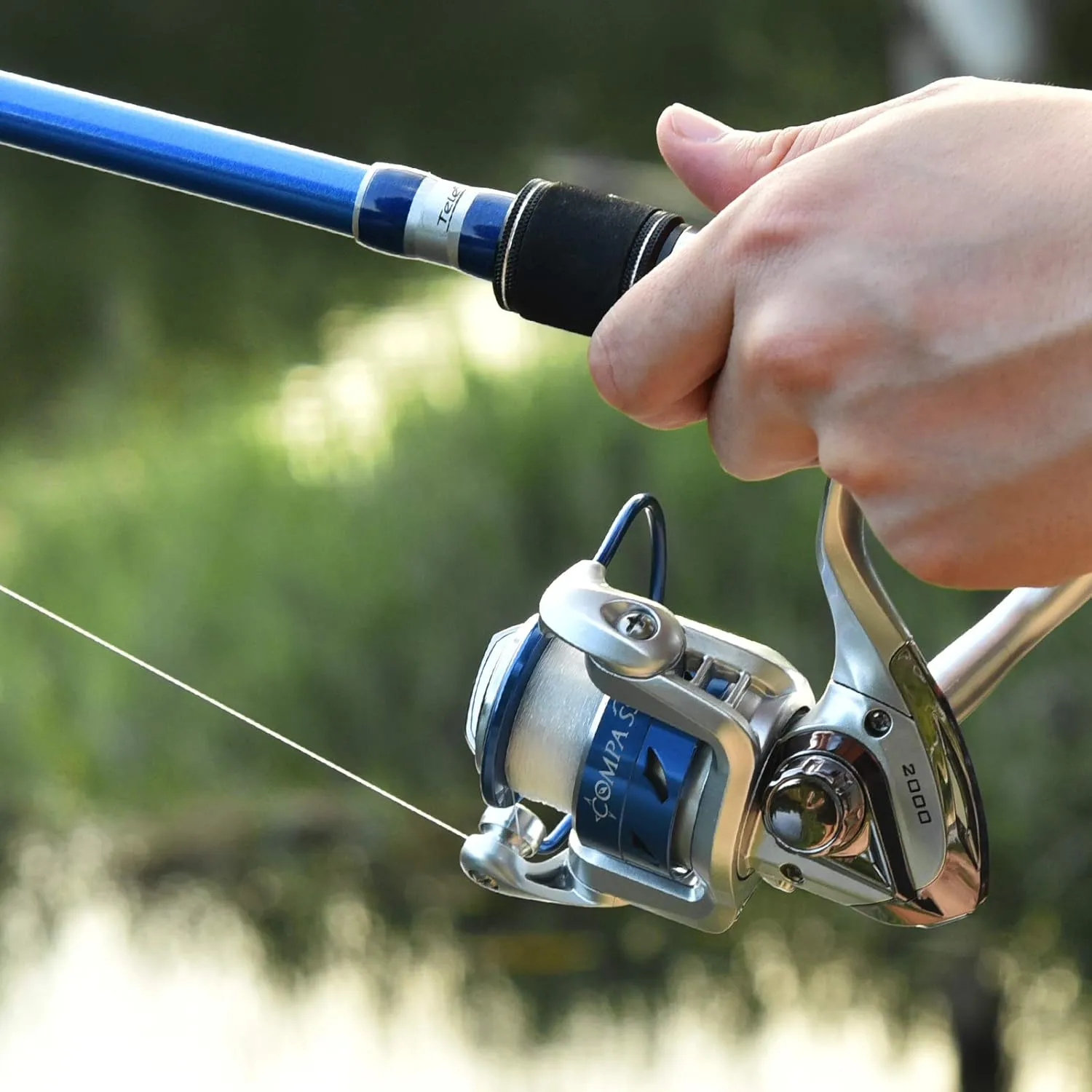 KastKing Compass Telescopic Fishing Rods and Combo, Sensitive Graphite Composite Blank, Easy to Travel, Packs to Just 17" in Length, Stainless Guides and Ceramic Rings, Combos w/ 4 1BB Spinning Reel