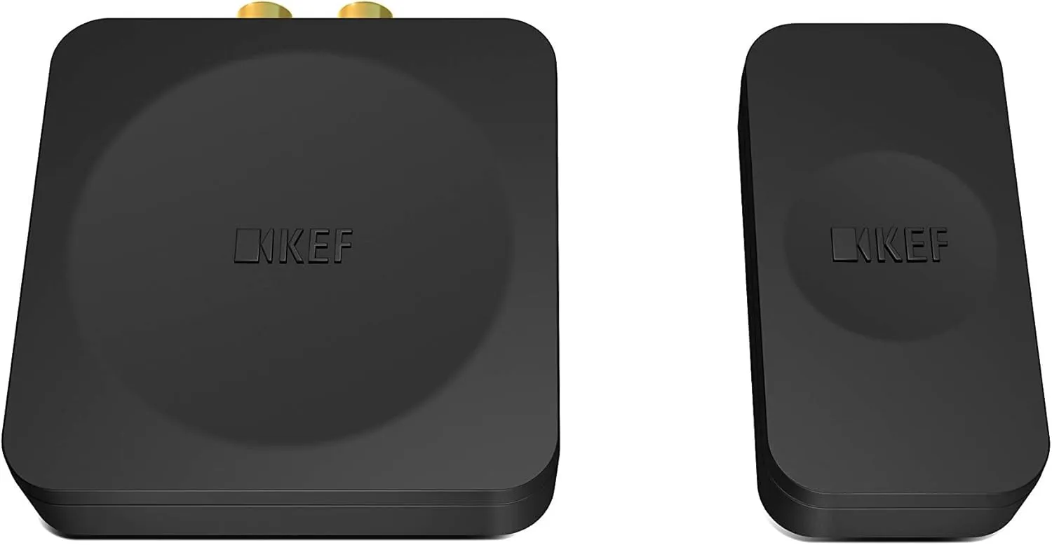 KEF KC62 Subwoofer & KW1TXRX Wireless Adapter Kit - Titanium Grey 1000W RMS Dual 6.5" Sub with 5GHz Wireless Transmitter & Receiver
