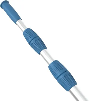 KEMANO Professional 12ft Heavy Duty Swimming Pool Pole, Telescopic Aluminum, Adjustable 3.4-12ft, Fits Pool Vacuum, Net, Brush, Hook, Cleaning Tools, Universal Mount, Anti-Slip Grip, Twist Lock Design