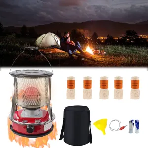 Kerosene Stove Indoor,Kerosene Heater,4.6l/6l Portable Petroleum Stove,Outdoor Camping Patio Tent Hiking Without Electricity Paraffin Heaters,With Storage Bag and 5 Wicks,4.6L-Red
