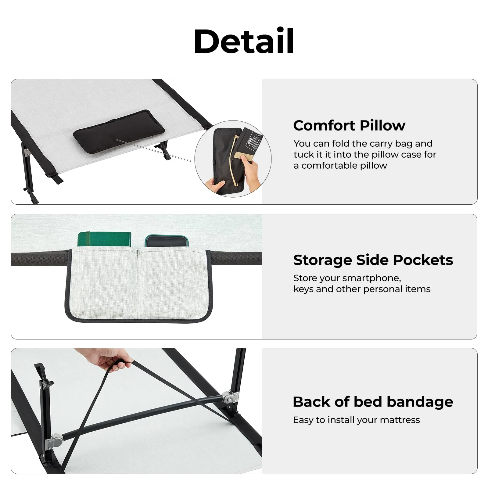 KingCamp Tipi Hot Tent & Deluxe Folding Cot Bundle