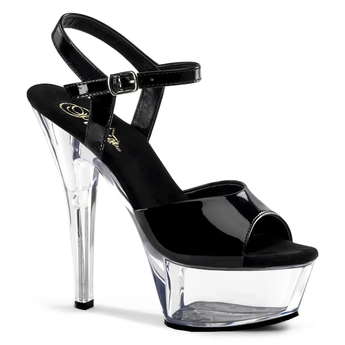 Kiss-209 Black Clear Sandals